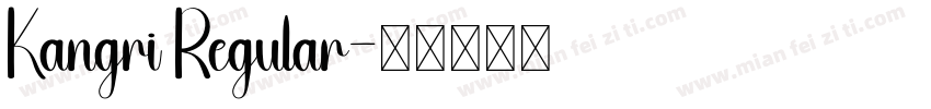 Kangri Regular字体转换